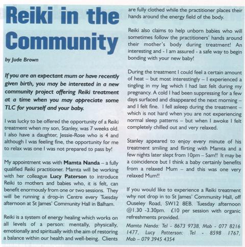 Family SouthWest article Reiki mothers, pregnancy, babies, Children October 2004